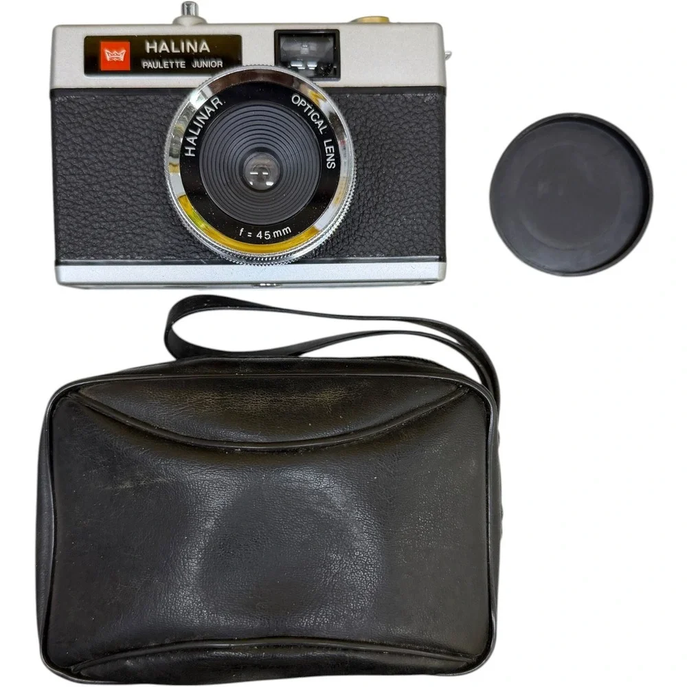 Halina Paulette Junior 35mm Film‎ Camera 45mm Lens with Case Vintage